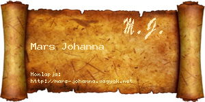 Mars Johanna névjegykártya